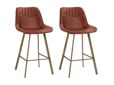 brown Farmhouse Bar Stools Set of 2 Christoff Collection product image by CorLiving#color_brown