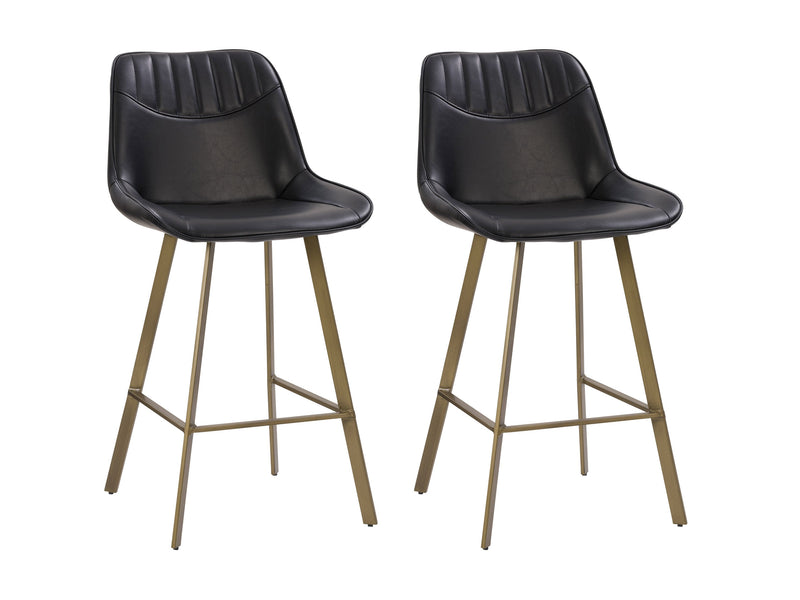 black Farmhouse Bar Stools Set of 2 Christoff Collection product image by CorLiving