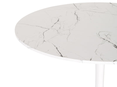 white Round Marbled Bistro Table 35" Cole Collection detail image by CorLiving#color_white-marble