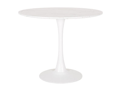 white Round Marbled Bistro Table 35" Cole Collection product image by CorLiving#color_white-marble