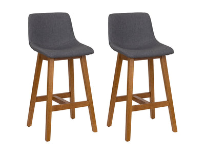 grey Wood Bar Stools Set of 2 Nora Collection product image by CorLiving#color_grey