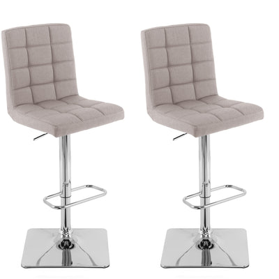 light grey High Back Bar Stools Set of 2 Quinn Collection product image by CorLiving#color_light-grey