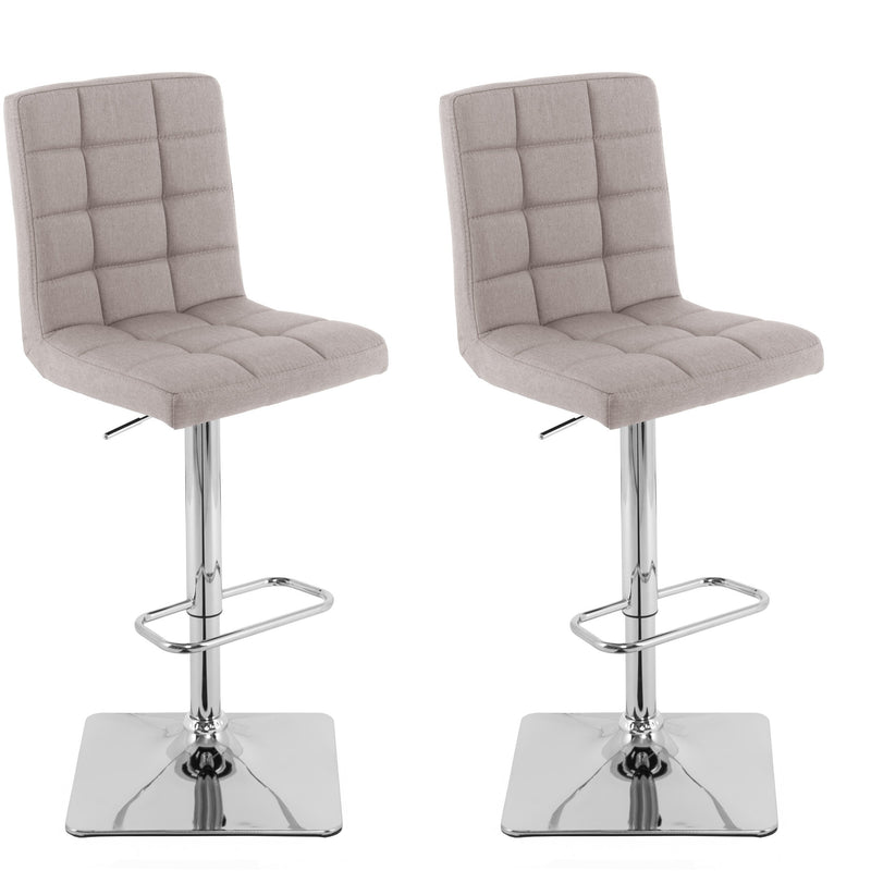light grey High Back Bar Stools Set of 2 Quinn Collection product image by CorLiving