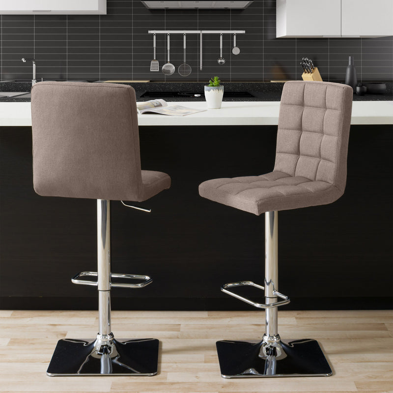 light brown High Back Bar Stools Set of 2 Quinn Collection lifestyle scene by CorLiving