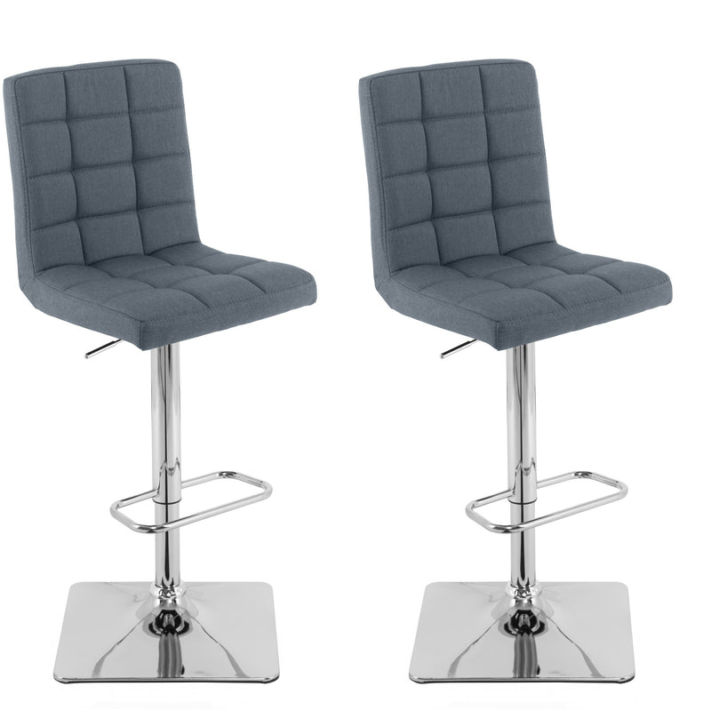 blue grey High Back Bar Stools Set of 2 Quinn Collection product image by CorLiving