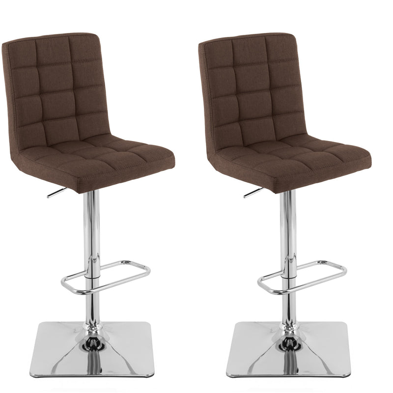 dark brown High Back Bar Stools Set of 2 Quinn Collection product image by CorLiving