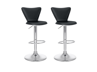 black Swivel Bar Stools Set of 2 Kayden Collection product image by CorLiving#color_black