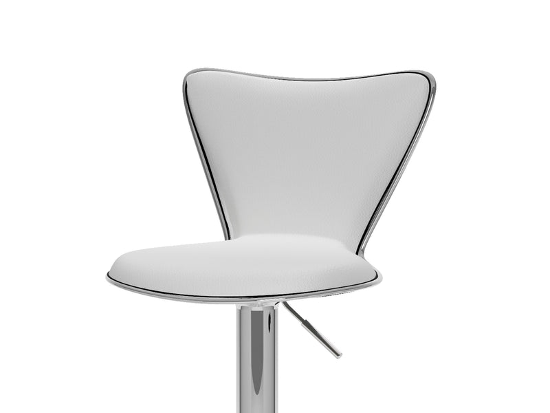 white Swivel Bar Stools Set of 2 Kayden Collection detail image by CorLiving