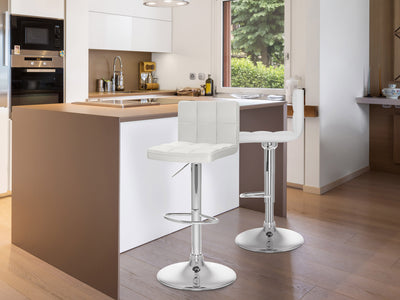 white Swivel Bar Stools Set of 2 Zion Collection lifestyle scene by CorLiving#color_white