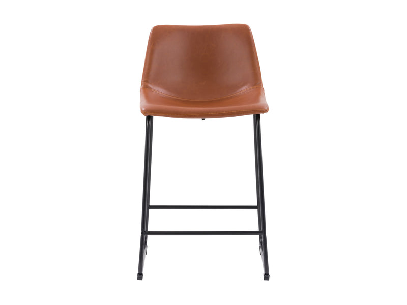 brown Metal Bar Stools Set of 2 Ryder Collection product image by CorLiving