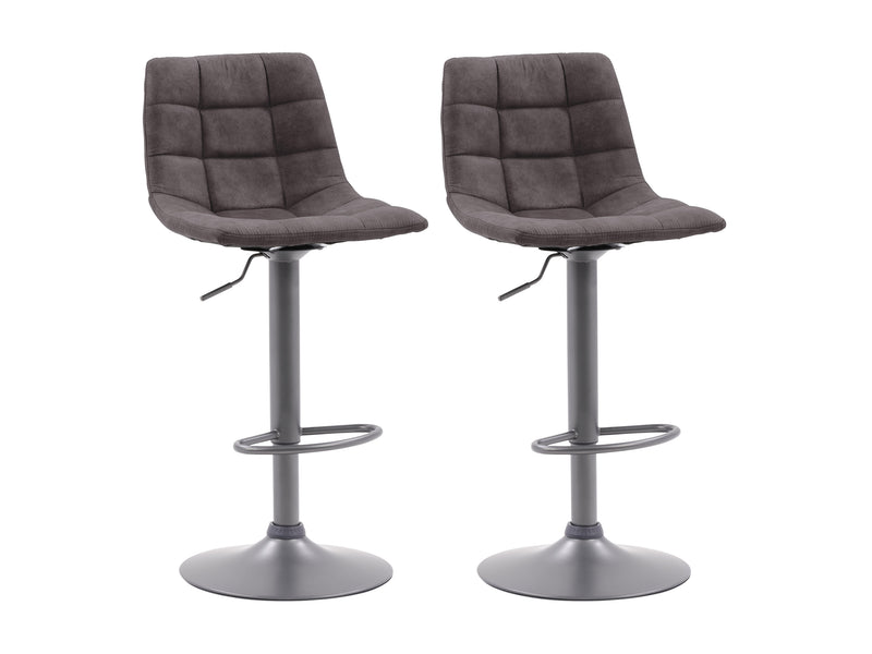 distressed grey Swivel Bar Stools Set of 2 Palmer Collection product image by CorLiving