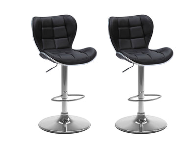 black Bar Stools with Backs Set of 2 Remi Collection product image by CorLiving#color_black