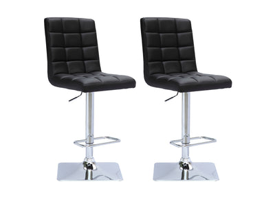 black High Back Bar Stools Set of 2 Xavier Collection product image by CorLiving#color_black