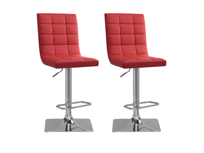 red High Back Bar Stools Set of 2 Xavier Collection product image by CorLiving#color_red