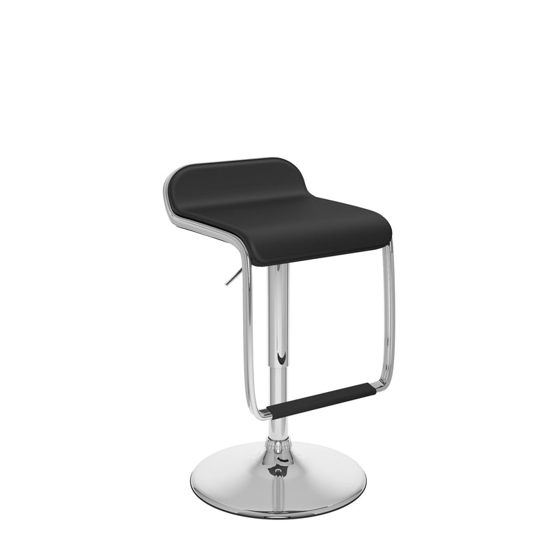 black Low Back Bar Stools Set of 2 Elias Collection product image by CorLiving