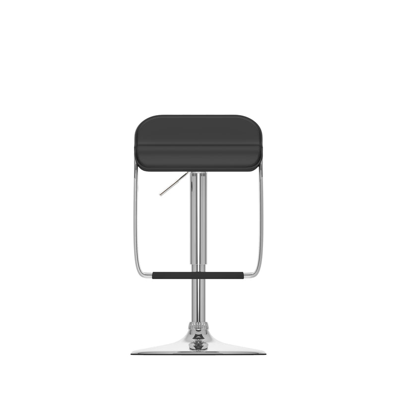 black Low Back Bar Stools Set of 2 Elias Collection product image by CorLiving