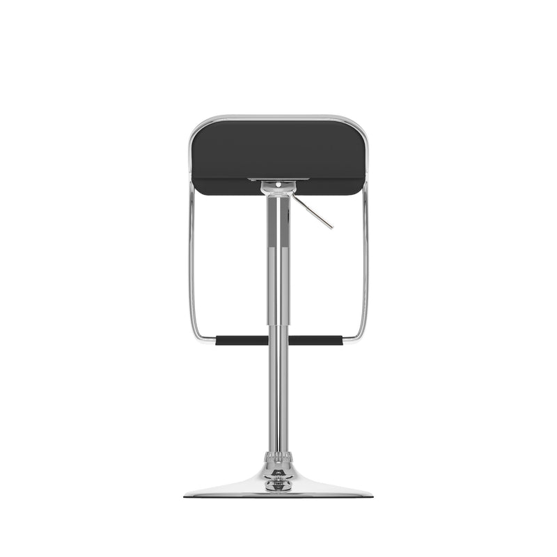 black Low Back Bar Stools Set of 2 Elias Collection product image by CorLiving