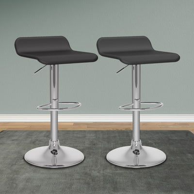 black Low Back Bar Stools Set of 2 Theo Collection lifestyle scene by CorLiving#color_black