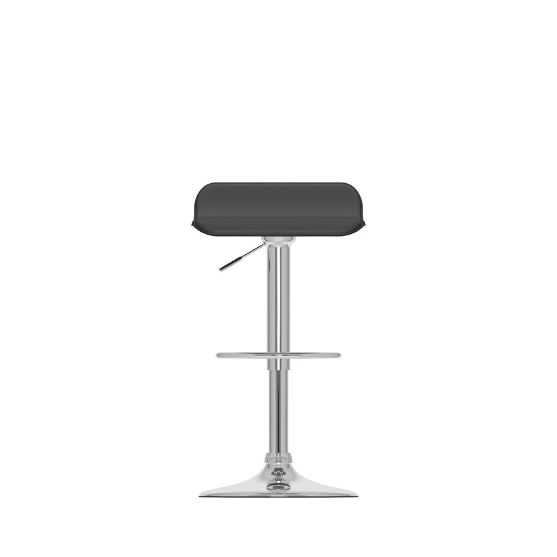 black Low Back Bar Stools Set of 2 Theo Collection product image by CorLiving