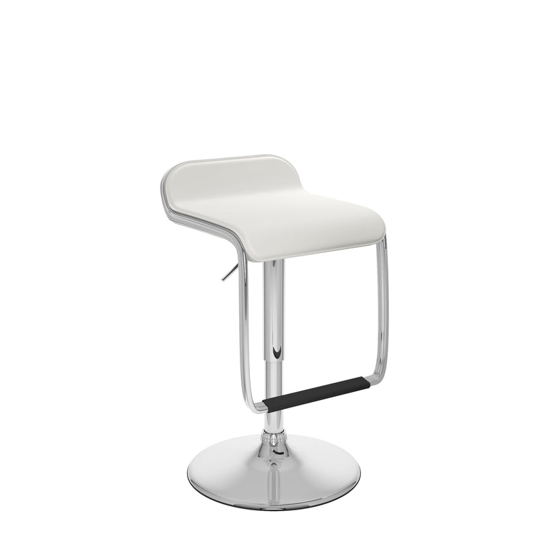 white Low Back Bar Stools Set of 2 Elias Collection product image by CorLiving