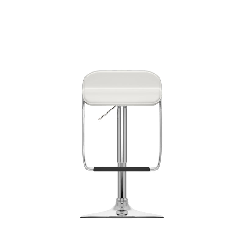 white Low Back Bar Stools Set of 2 Elias Collection product image by CorLiving