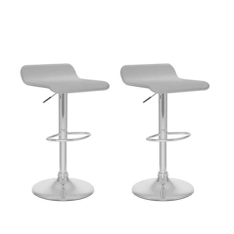 white Low Back Bar Stools Set of 2 Theo Collection product image by CorLiving