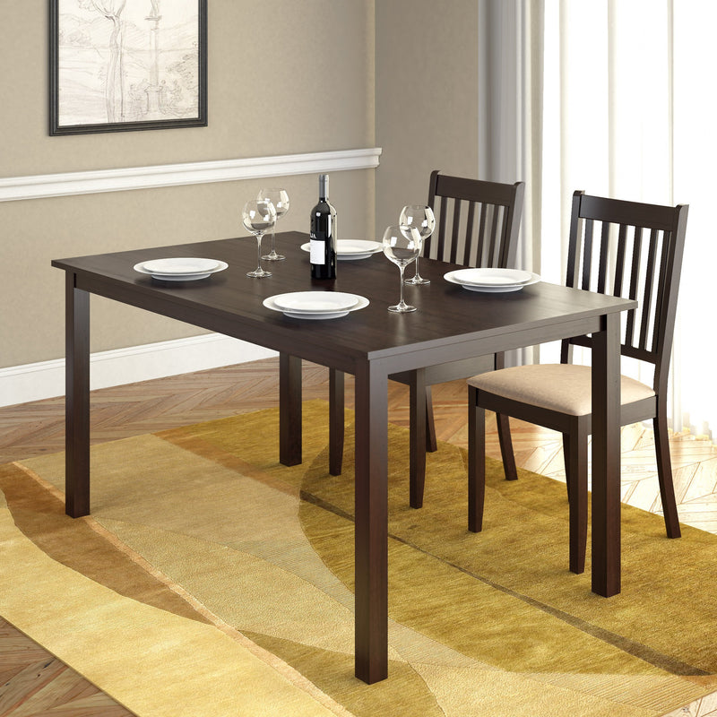 cappuccino 55" Rectangle Dining Table Atwood Collection lifestyle scene by CorLiving