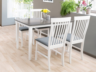 Grey and White Dining Set, 5pc Michigan Collection lifestyle scene by CorLiving#color_michigan-grey-and-white