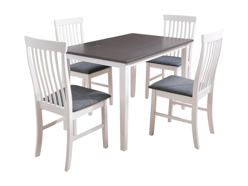 Grey and White Dining Set, 5pc Michigan Collection product image by CorLiving