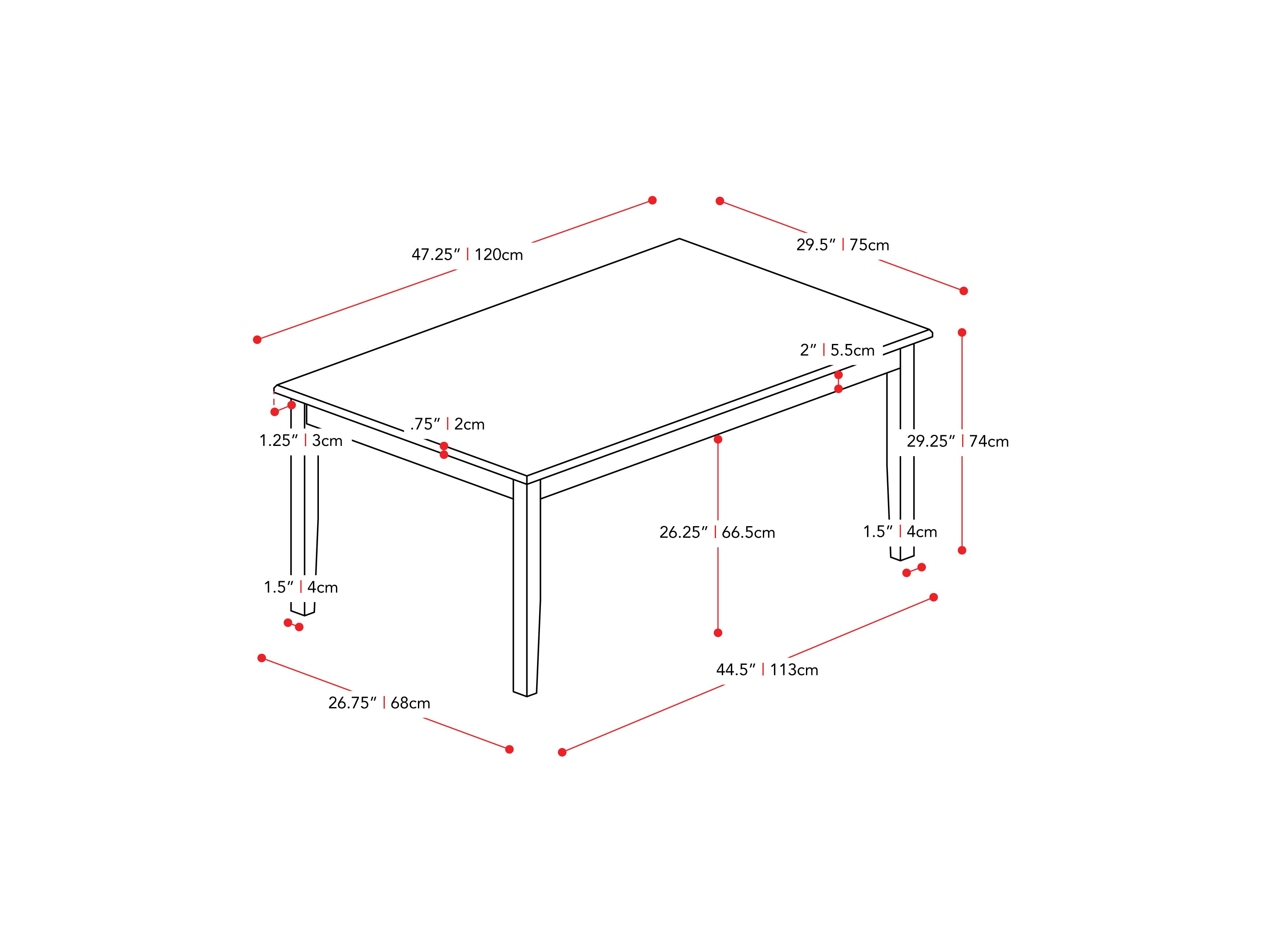 Grey and White Dining Set, 7pc Michigan Collection measurements diagram by CorLiving#color_michigan-grey-and-white