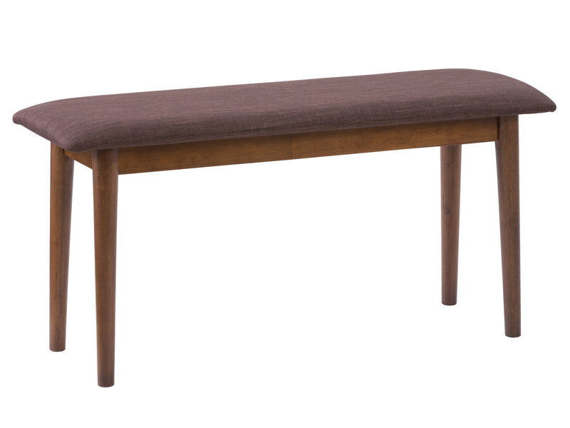 brown Mid Century Bench Branson Collection product image by CorLiving