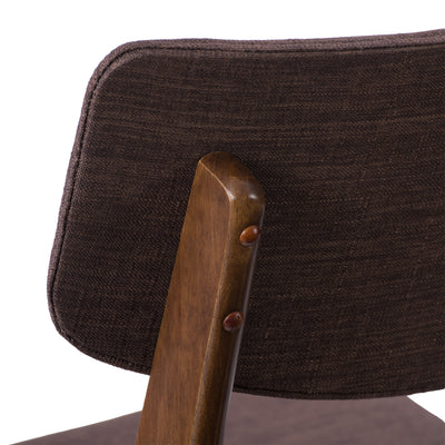Walnut Dining Chairs, Set of 2 Branson Collection detail image by CorLiving#color_branson-walnut-and-tweed