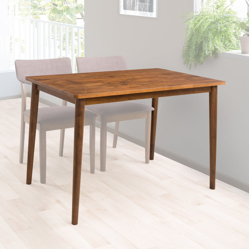 walnut Mid Century Dining Table Branson Collection lifestyle scene by CorLiving