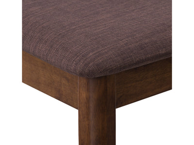 walnut 4pc Dining Set Branson Collection detail image by CorLiving#color_branson-walnut-and-tweed