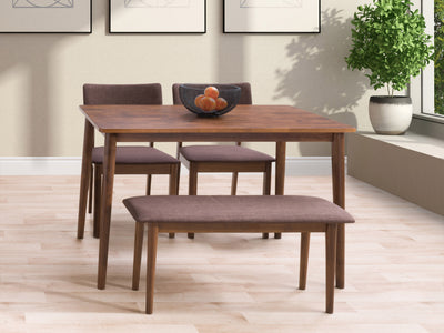 walnut 4pc Dining Set Branson Collection lifestyle scene by CorLiving#color_branson-walnut-and-tweed