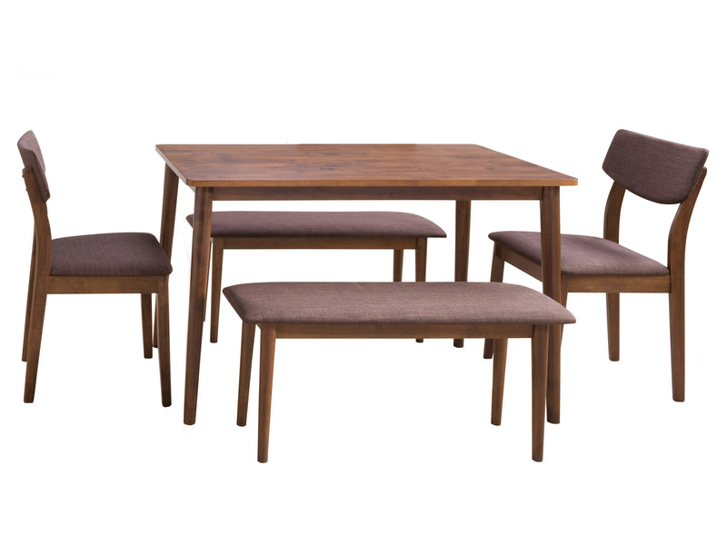 walnut 5pc Dining Set Branson Collection product image by CorLiving