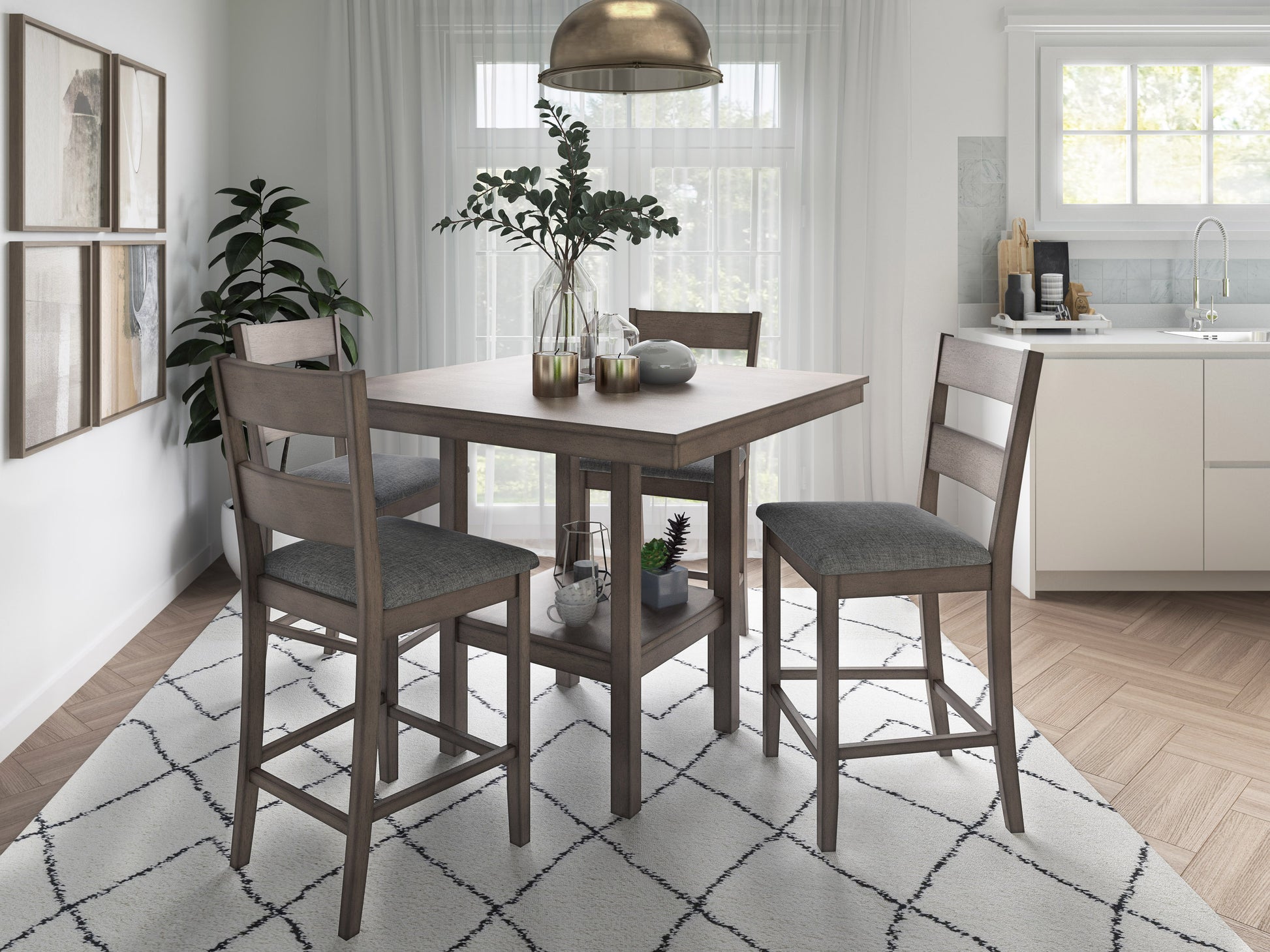 Counter Height Dining Chairs Cushioned Seats – CorLiving