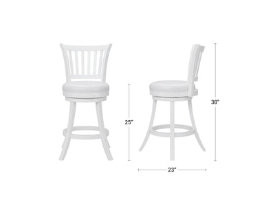 White Bar Stools, Set of 2 Winston Collection measurements diagram by CorLiving#color_winston-white