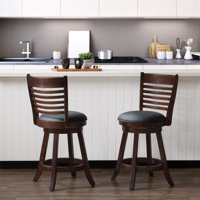 black Counter Height Bar Stools Set of 2 Willa Collection lifestyle scene by CorLiving#color_black