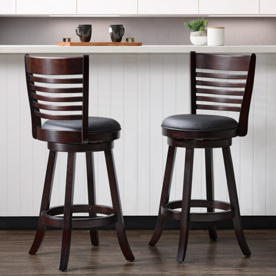 black Bar Height Bar Stools Set of 2 Willa Collection lifestyle scene by CorLiving#color_black