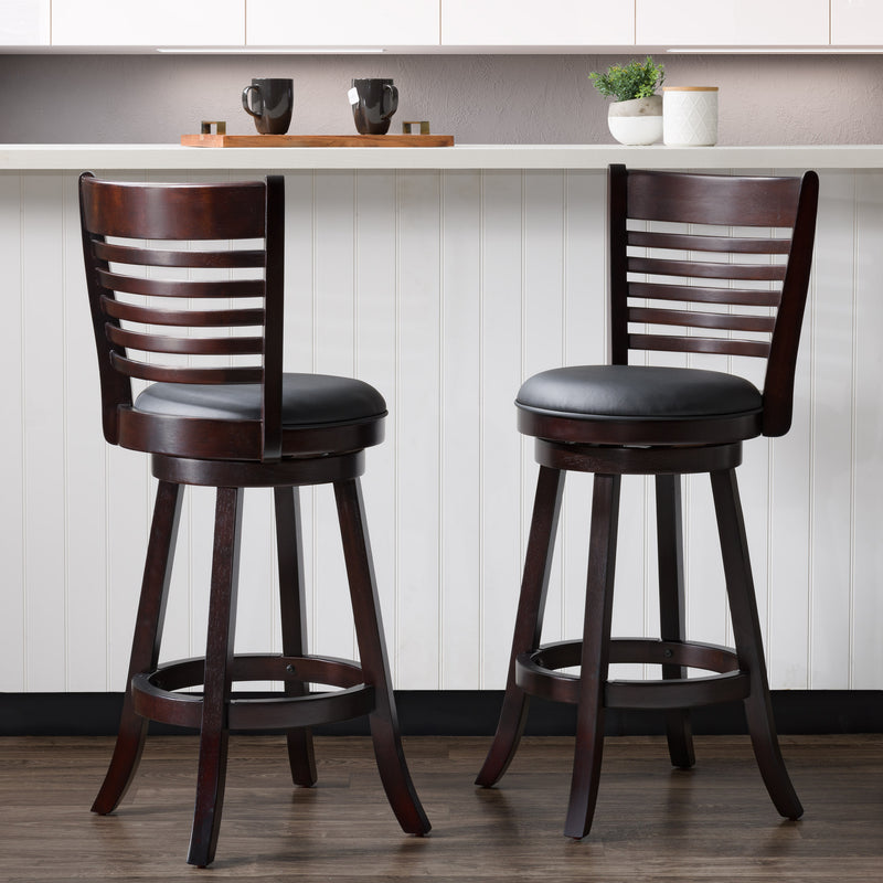 black Bar Height Bar Stools Set of 2 Willa Collection lifestyle scene by CorLiving