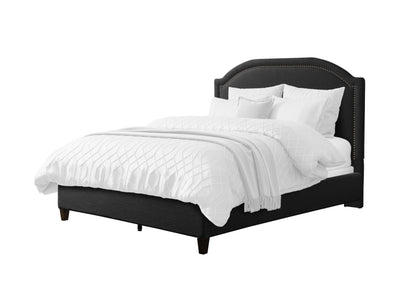 dark grey Upholstered King Bed Florence Collection product image by CorLiving#color_dark-grey