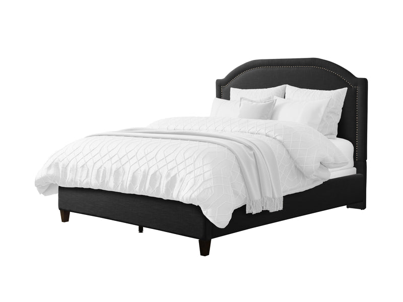 dark grey Upholstered King Bed Florence Collection product image by CorLiving