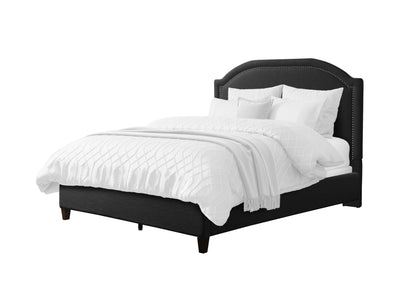 dark grey Upholstered Queen Bed Florence Collection product image by CorLiving#color_dark-grey