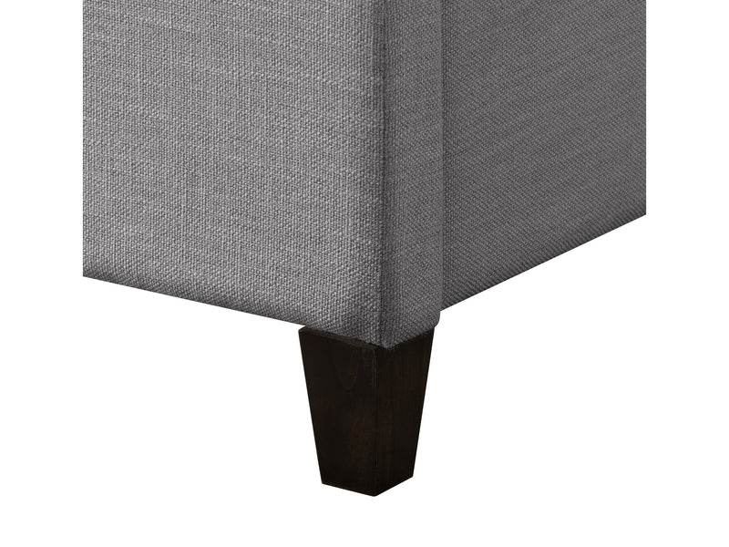 grey Upholstered Double / Full Bed Florence Collection detail image by CorLiving