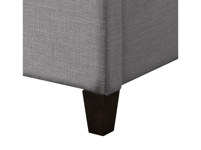 grey Upholstered King Bed Florence Collection detail image by CorLiving#color_grey