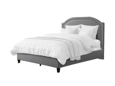 grey Upholstered Double / Full Bed Florence Collection product image by CorLiving#color_grey