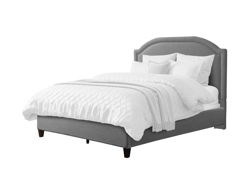 grey Upholstered Double / Full Bed Florence Collection product image by CorLiving