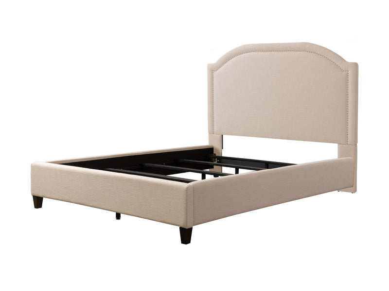 cream Upholstered Double / Full Bed Florence Collection product image by CorLiving