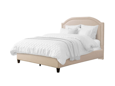 cream Upholstered Double / Full Bed Florence Collection product image by CorLiving#color_cream
